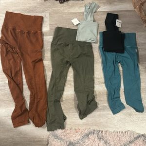 Free people good karma bundle | 3 pants and 2 tops